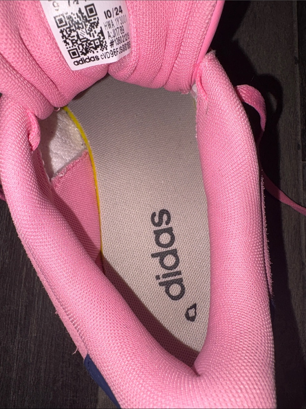 adidas Originals Pink Suede Sneakers with Navy Stripes and Gum Outsole - Picture 8 of 10